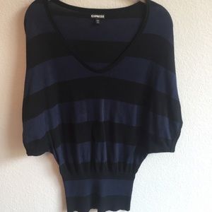 Express short sleeve striped sweater. Size small.
